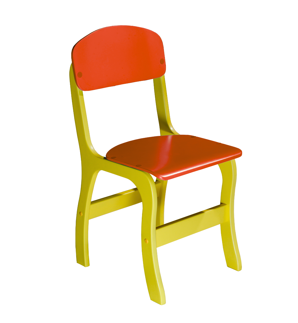 Фанерний дитячий стільчик "Мелодія", фарбований, на ростову групу №2, ЛЕЛЕКА, 290х343х567 мм.